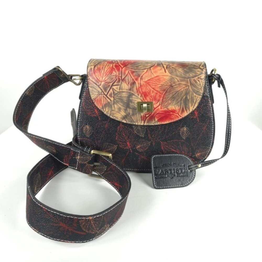 L’ARTISTE SPRING STEP LEATHER+PU‎ Flora HandBag Toggle Closure